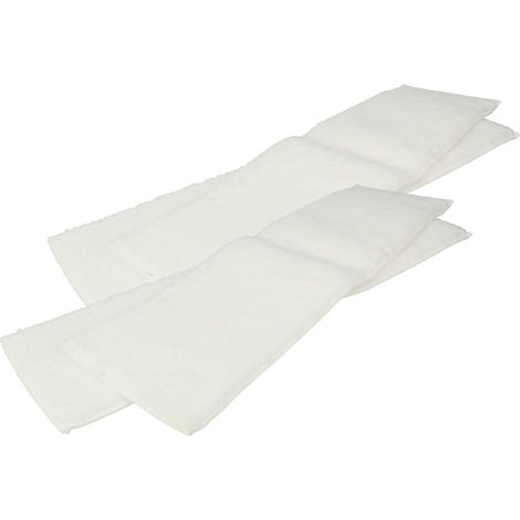 vhbw 4x Housses de rechange compatible avec Kärcher K 1701, K 1701 BE 6000, KST 2 nettoyeur à vapeur - serpillère douce 40,5 x 11,15 x 0,3cm