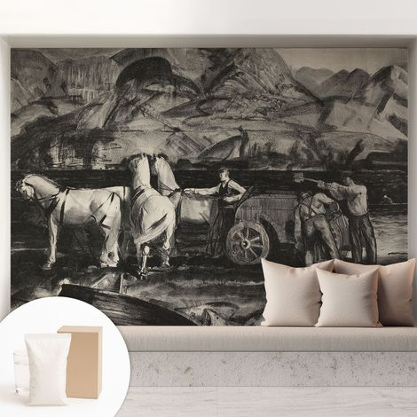 Tapete Tapete Vliestapete mit Kleber - Fototapete mit Motiv - Wandtapete modern - Wanddeko Ländliche Szene 208x146 cm (1/5)