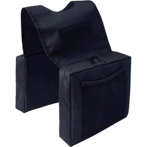 Sac de selle de moto étanche 600D Oxford pour siège arrière avec capacité extensible pour tourisme et trajet, noir, 66,5 pouces (1/5)
