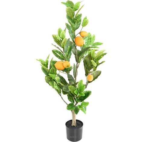 Magnifique Citronnier Artificiel Vert avec Citrons &ndash H 90 cm x L 50 cm (1/3)