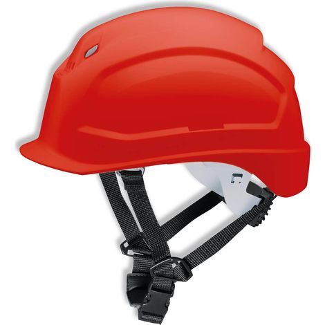UVEX Schutzhelm pheos S-KR 9772 kurzer Schirm Drehrad rot