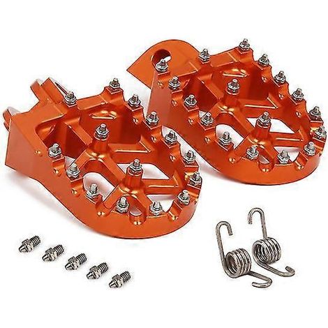 Für KTM SX SXF EXC EXCF XC XCF XCW XCFW 65 85 125 150 200 250 300 350 Fußrasten, Stifte, Fußstützen, Pedale – orange
