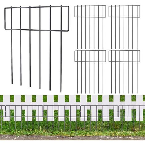 5x Gartenzaun Metall – Tierbarriere für Hunde & Kaninchen (1/5)