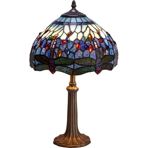 Lampe de Table Tiffany diamètre moyen 30cm Série Belle Epoque