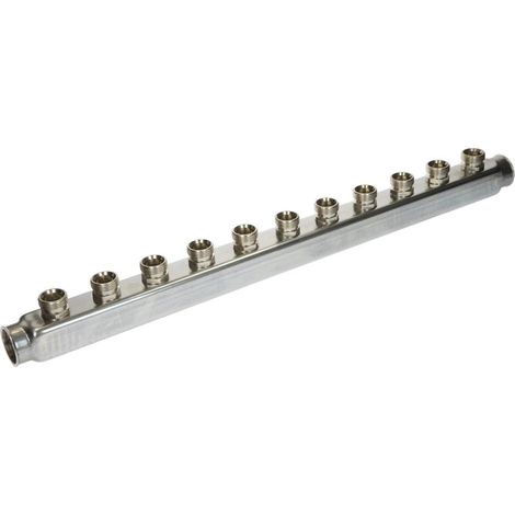 Nourrice de distribution 11 circuits 11 circuits 1'' FF x 3/4'' eurocône