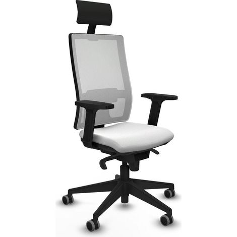 Piqueras y Crespo Chaise de bureau ergonomique blanc (1/3)