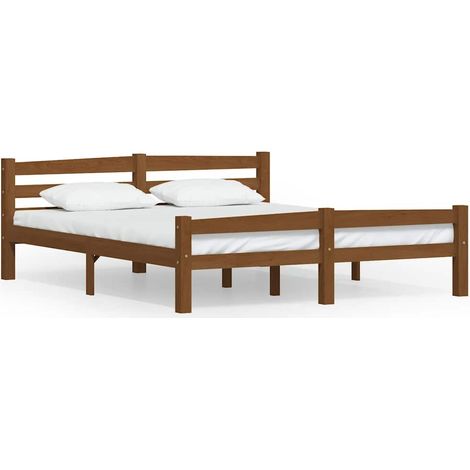 Maison Exclusive - Giroletto senza Materaso Ambrato in Legno di Pino 160x200 cm (1/5)