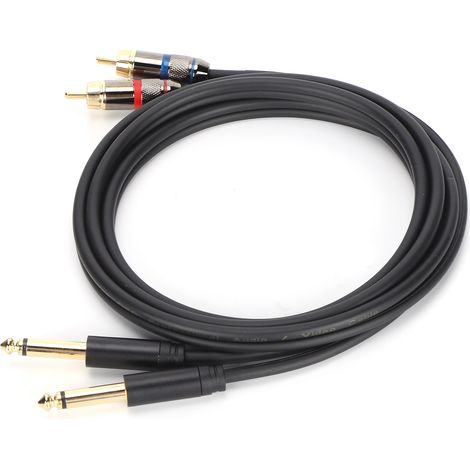Câble de distribution audio JORINDO double jack 6,35 mm mâle vers double RCA mâle JD6093 - 1,5 m / 59,1 po (1/5)