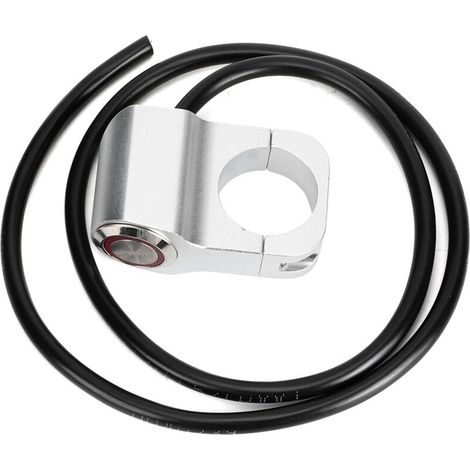 Faro impermeable para motocicletas y bicicletas: interruptor de faro de acero inoxidable de 25 mm, acabado plateado, 0,98 pulgadas de diámetro.