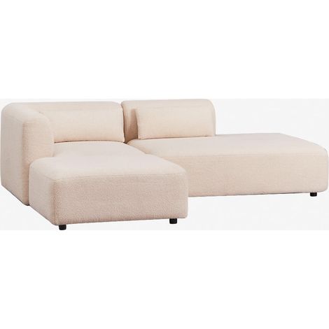 Sofá modular esquinero de 2 piezas con diván derecho y puff Fogler SKLUM             