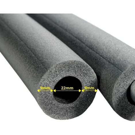 Gaine Isolante Tuyau 22mm 2m, Isolation Thermique 9mm pour Chauffage et Sanitaire (1/2)