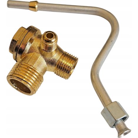 Valvola di ritegno da 1/2" x 3/8" + tubo di sfogo per compressore Airpress Specair