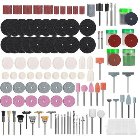 230 Pièces Kit D'accessoires de Broyeur Outil Multifonction, Outils Rotatifs Multifonction, Kit D'accessoires pour Outil Rotatif, Pour Meuler, Polir, Percer, Couper (1/5)