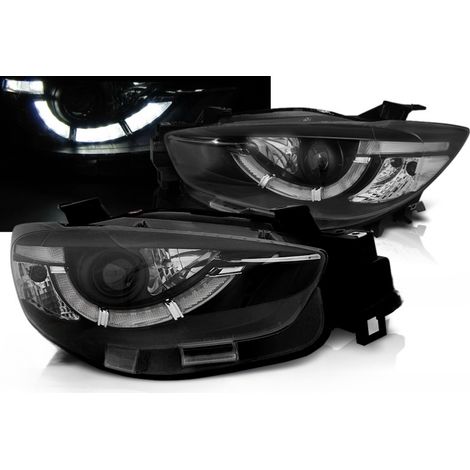 Paire de feux phares Mazda CX5 11-15 LED DRL noir-27361440 (1/4)