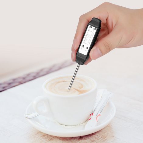 Thermomètre numérique portable de type stylo avec longue sonde pour la cuisine, la cuisson, le barbecue, la viande, les aliments frits, le lait et le noir. (1/5)