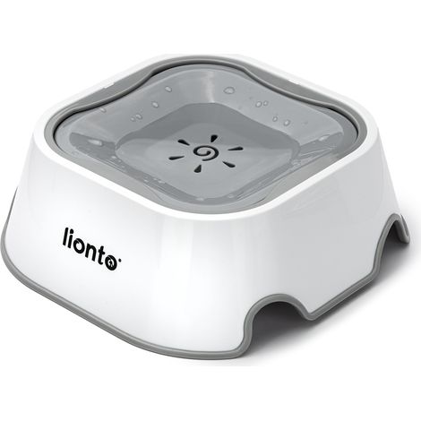 lionto Katzennapf 1 Liter 2-in-1 Anti-Schlabber & Anti-Schling Napf, spritzfrei, hygienisch & rutschfest