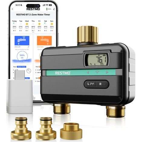 Programmateur arrosage 2 Zones avec Puce Bluetooth + Wi-FI (1/5)