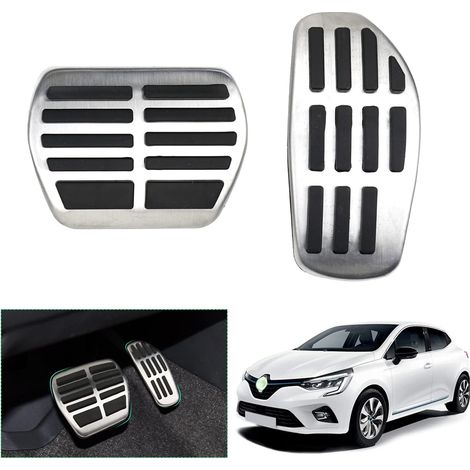 Convient aux Nissan X-Trail, Qashqai et Kicks - Pédales d'accélérateur et de frein antidérapantes en acier inoxydable - [Transmission automatique] (1/5)