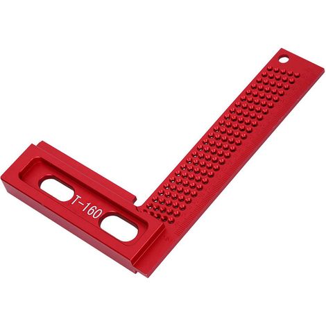 Règle de traçage pour menuisier, accessoire de travail du bois, en alliage d'aluminium résistant à la rouille. (1/5)