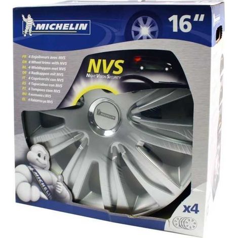 MICHELIN 4 enjoliveurs 16 Chrome NVS42
