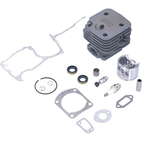 Kit cylindre-piston de tronçonneuse avec soupape de décharge et bougie d'allumage 52 mm, compatible avec Husqvarna 61, 268, 272 et 272XP (1/5)