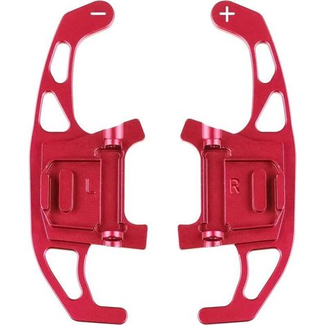 Satz mit 2 Schaltwippen aus Aluminiumlegierung für VW Golf GTI R R-line GTD GTE MK7 7 Polo GTI 2014-2019 (rot)