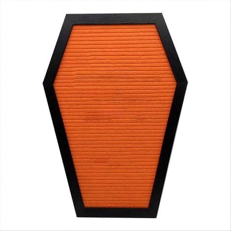 Tableau à lettres en forme de cercueil, décoration gothique, cadeau effrayant orange (1/5)