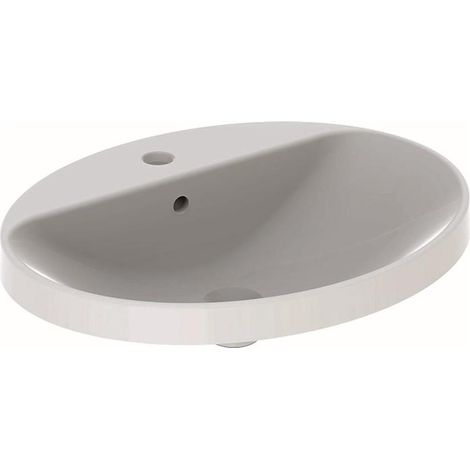 GE VariForm Einbauwaschtisch, oval mit Hahnlochbank, 60x48cm, m. Ül., weiß (1/5)