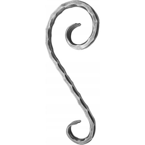Elemento a spirale S, elementi forgiati testurizzati 12X12 H150XL65 10.310.01