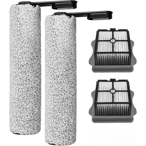 2 rulli spazzola di ricambio + 2 filtri per aspirapolvere Tineco Floor One S5 / S6
