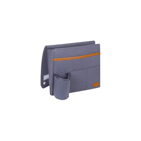 Organisateur de Rangement Suspendu en Feutre Gris Cendré pour Accoudoir de Canapé Pochette Latérale Multifonctionnelle Poches Compartimentées pour Salon et Chambre