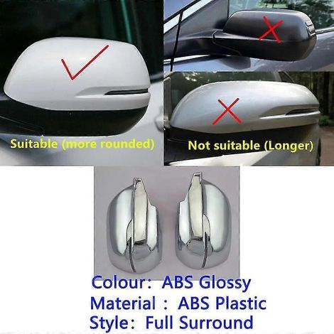Für Honda CR-V CR-V 2012 2013 2014 2015 2016 Auto ABS Dekor-Stick Rückspiegel-Augenbrauen-Seitenspiegelabdeckung Zierrahmen – Stil 3 Silber