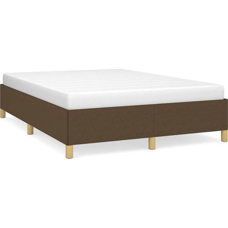 Maison Exclusive - Bettgestell ohne Matratze Dunkelbraun 140x200 (1/5)