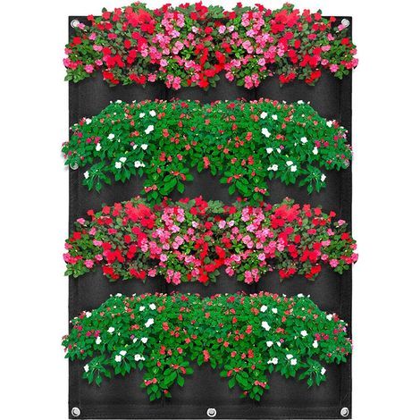 Bolsa de cultivo de fieltro con múltiples bolsillos para jardín y balcón. (1/5)