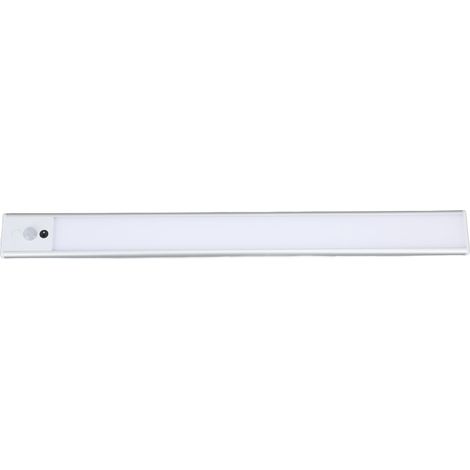 Éclairage sous meuble LED rechargeable avec détecteur de mouvement et aimant pour placard, cuisine et penderie (argenté) (1/5)