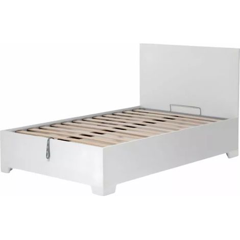 letto piazza e mezza contenitore con piedini "hi box" bianco 120x190 cm (1/4)
