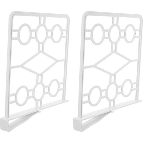 Séparateurs de Tiroir en Plastique Blanc 2pcs, Organisateurs Pratiques pour Placard Cuisine, Maximisent l'espace de Rangement, Faciles à Utiliser (1/5)