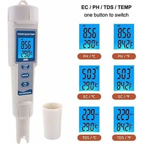 Stylo Portable TDS/EC/TEMP/PH Mètre Testeur Quatre-en-Un (1/5)