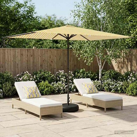 Paraguas de Jardín con Base 200 x 300 cm Poliéster Rectangular