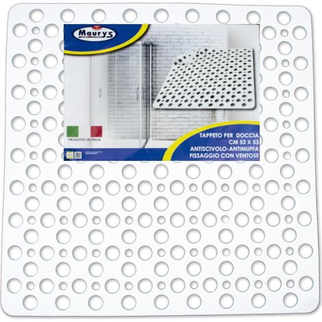 MAURY'S TAPPETO DOCCIA 53X53CM BIANCO (1/5)