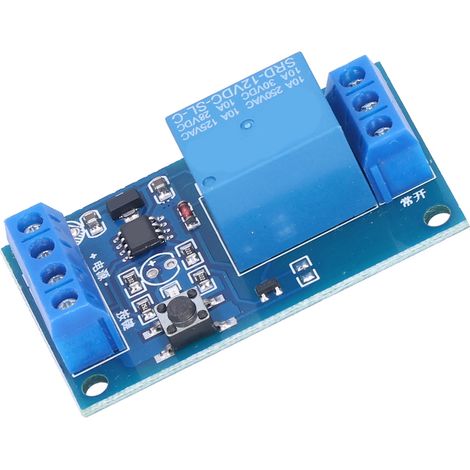 Module Relais Bistable 12V – Bouton Unique, Performances Fiables, Bonne Dissipation Thermique, Stabilité Assurée (1/5)