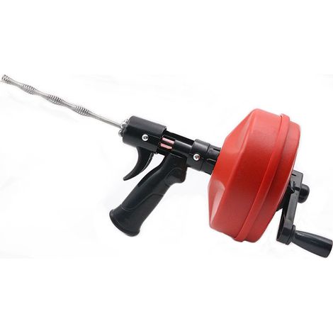 Machine de débouchage de canalisation durable, nettoyeur de canalisation flexible en spirale, nettoyeur de canalisation électrique, adapté pour les toilettes, la cuisine, la baignoire (longueur du res