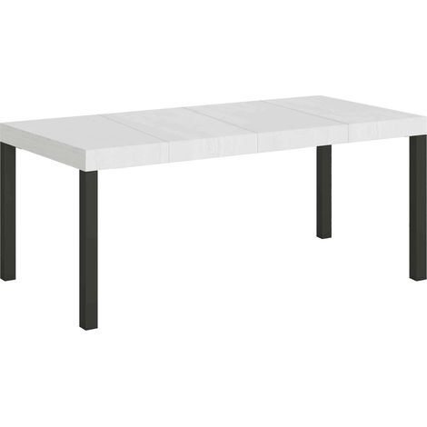 Tavolo Allungabile 90/246x90x77 cm Everyday Premium Bianco Frassino (1/4)