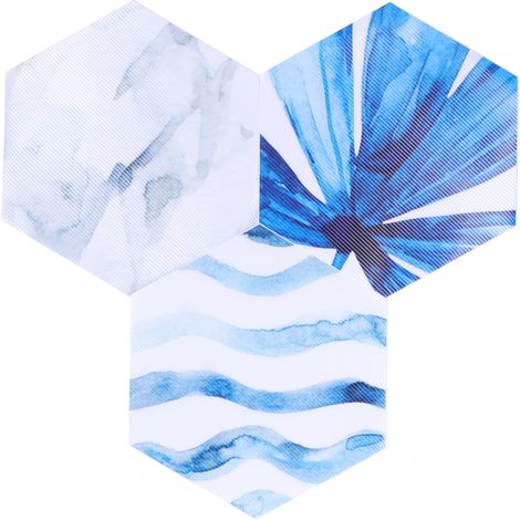 Autocollant de sol hexagonal en PVC, antidérapant, imitation carrelage 3D, pour la maison (1/5)