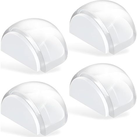 Arrêts de Portes Butées Transparentes Stop-Porte Adhésif Sans Percer, Butée Porte, Protection Mur et Parquet, Cale Sol pour Bureau, Maison, Meubles, Durable Silencieux (1/5)