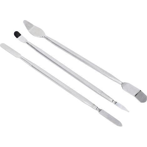 Lot de 3 spatules métalliques en acier inoxydable, petites barres de levier avec poignée antidérapante pour la réparation d'appareils électroniques (1/5)