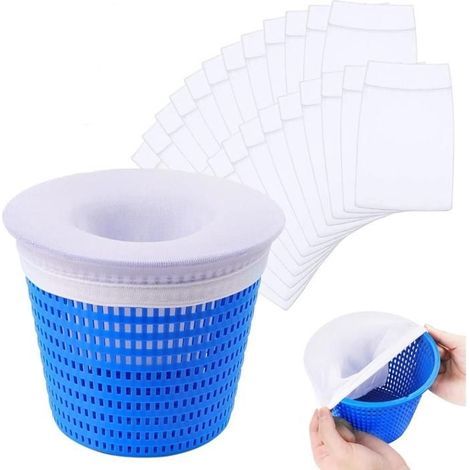 Chaussettes filtrantes pour écumoire de piscine, paquet de 20, maille filtrante réutilisable-AquaForge (1/4)