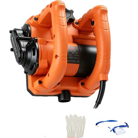 Cepilladora eléctrica, diseño ergonómico, funcionamiento sin polvo, color naranja, enchufe europeo tipo C de 220V-240V. (1/2)