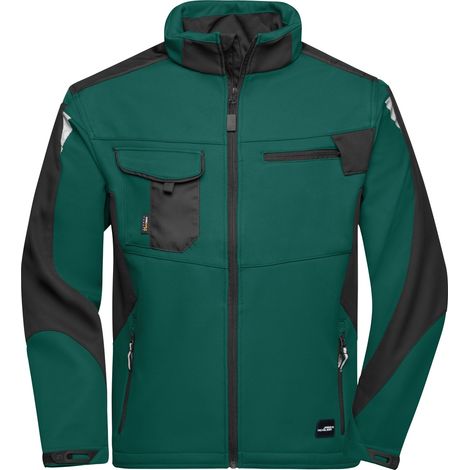 James & Nicholson Professionelle Softshelljacke JN844 Gr. 3XL dark-green/black (1/5)
