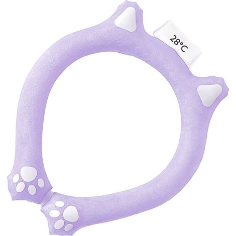 Anneau rafraîchissant pour le cou, tour de cou portable et réutilisable, mains libres, idéal pour l'été et les fortes chaleurs (violet). (1/5)